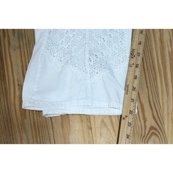 Seaspice Resort Wear Size XL Pull On Pants White Peruvian Cotton Embroidered - Picture 6 of 8